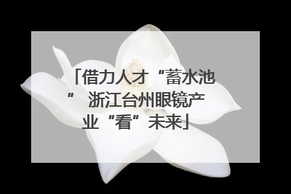 借力人才“蓄水池” 浙江台州眼镜产业“看”未来