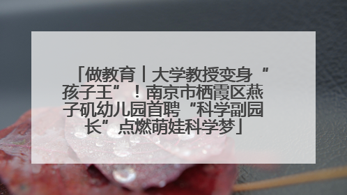做教育︱大学教授变身“孩子王”！南京市栖霞区燕子矶幼儿园首聘“科学副园长”点燃萌娃科学梦