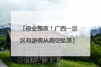 停业整改！广西一景区有游客从高空坠落