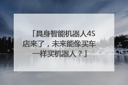具身智能机器人4S店来了，未来能像买车一样买机器人？