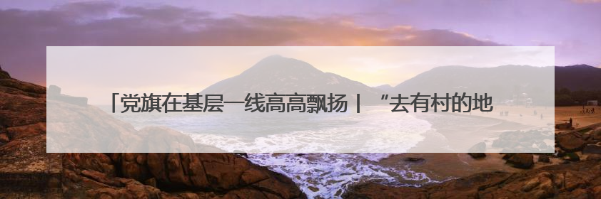 党旗在基层一线高高飘扬丨“去有村的地方”——湖南有一群青年党员这样选择