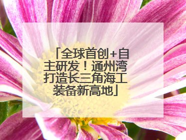 全球首创+自主研发！通州湾打造长三角海工装备新高地