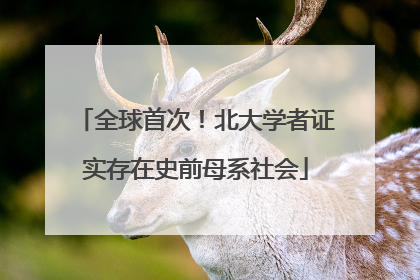 全球首次！北大学者证实存在史前母系社会
