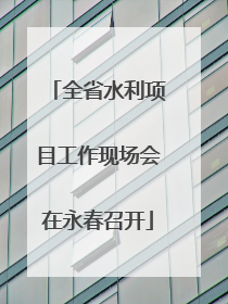 全省水利项目工作现场会在永春召开