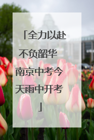全力以赴不负韶华 南京中考今天雨中开考