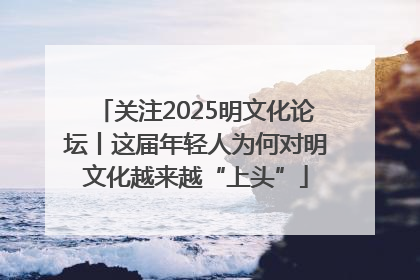 关注2025明文化论坛丨这届年轻人为何对明文化越来越“上头”