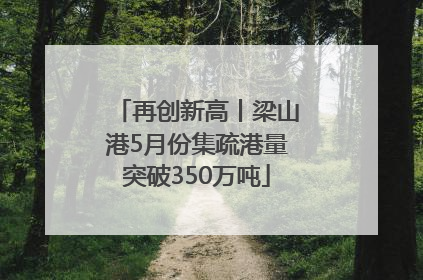 再创新高丨梁山港5月份集疏港量突破350万吨