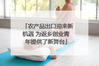 农产品出口迎来新机遇 为返乡创业青年提供了新舞台