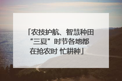 农技护航、智慧种田 “三夏”时节各地都在抢农时 忙耕种