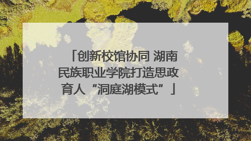 创新校馆协同 湖南民族职业学院打造思政育人“洞庭湖模式”