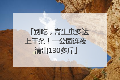 别吃，寄生虫多达上千条！一公园连夜清出130多斤