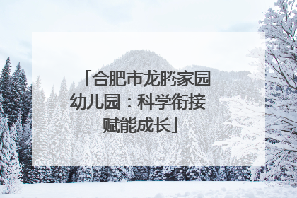 合肥市龙腾家园幼儿园：科学衔接 赋能成长