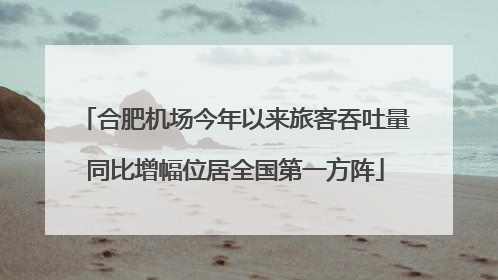合肥机场今年以来旅客吞吐量同比增幅位居全国第一方阵