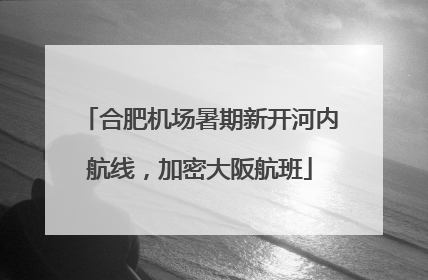 合肥机场暑期新开河内航线，加密大阪航班