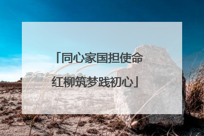 同心家国担使命 红柳筑梦践初心