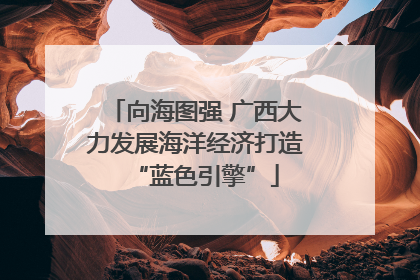 向海图强 广西大力发展海洋经济打造“蓝色引擎”