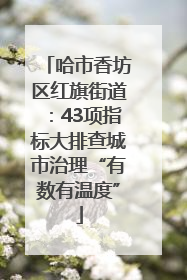 哈市香坊区红旗街道：43项指标大排查城市治理“有数有温度”