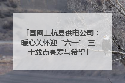 国网上杭县供电公司：暖心关怀迎“六一” 三十载点亮爱与希望