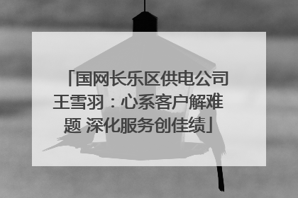 国网长乐区供电公司王雪羽：心系客户解难题 深化服务创佳绩