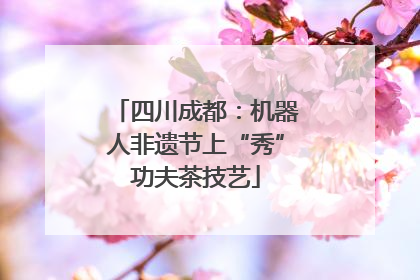四川成都：机器人非遗节上“秀”功夫茶技艺