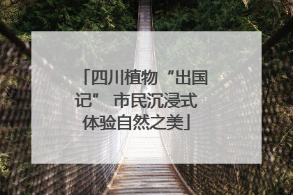 四川植物“出国记” 市民沉浸式体验自然之美