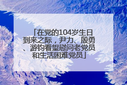 在党的104岁生日到来之际，尹力、殷勇、游钧看望慰问老党员和生活困难党员