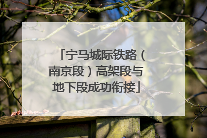 宁马城际铁路（南京段）高架段与地下段成功衔接