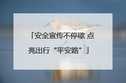安全宣传不停歇 点亮出行“平安路”