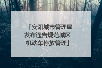 安阳城市管理局发布通告规范城区机动车停放管理
