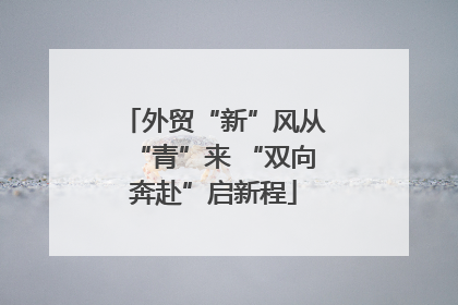 外贸“新”风从“青”来 “双向奔赴”启新程