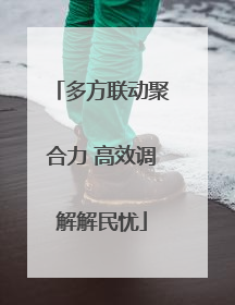多方联动聚合力 高效调解解民忧