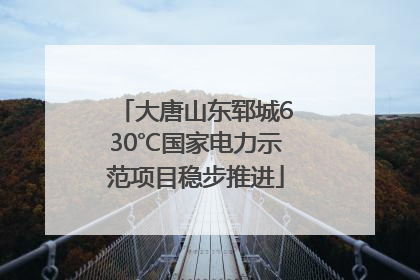 大唐山东郓城630℃国家电力示范项目稳步推进