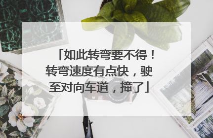 如此转弯要不得！转弯速度有点快，驶至对向车道，撞了