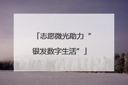 志愿微光助力“银发数字生活”
