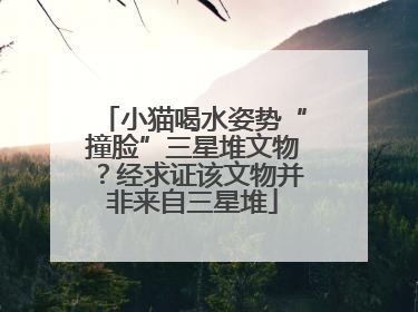 小猫喝水姿势“撞脸”三星堆文物？经求证该文物并非来自三星堆