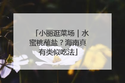 小丽逛菜场｜水蜜桃蘸盐？海南真有类似吃法