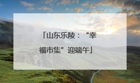 山东乐陵：“幸福市集”迎端午