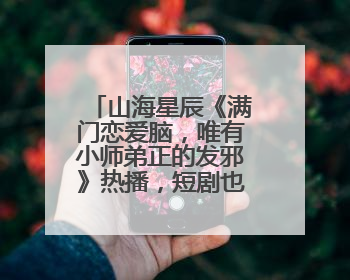 山海星辰《满门恋爱脑，唯有小师弟正的发邪》热播，短剧也有仙侠群像