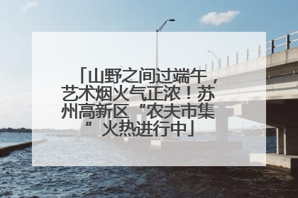 山野之间过端午，艺术烟火气正浓！苏州高新区“农夫市集”火热进行中