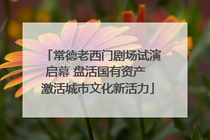 常德老西门剧场试演启幕 盘活国有资产 激活城市文化新活力