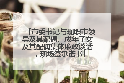 市委书记与现职市领导及其配偶、成年子女及其配偶集体廉政谈话，现场签承诺书