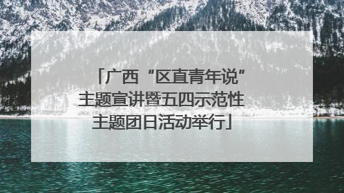 广西“区直青年说”主题宣讲暨五四示范性主题团日活动举行
