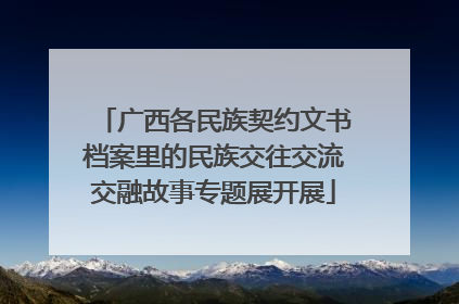 广西各民族契约文书档案里的民族交往交流交融故事专题展开展