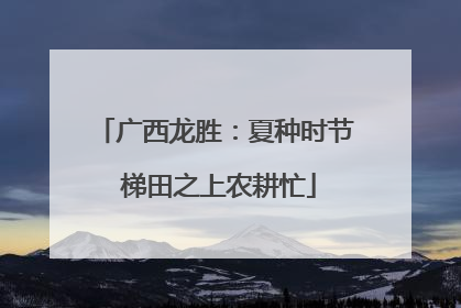 广西龙胜：夏种时节 梯田之上农耕忙