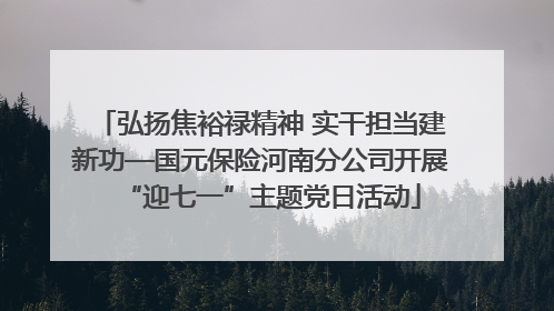 弘扬焦裕禄精神 实干担当建新功—国元保险河南分公司开展“迎七一”主题党日活动