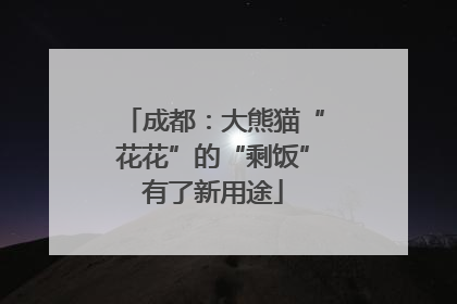 成都：大熊猫“花花”的“剩饭”有了新用途