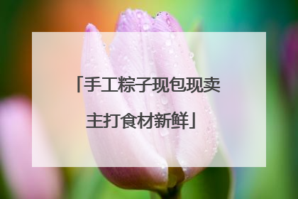 手工粽子现包现卖 主打食材新鲜