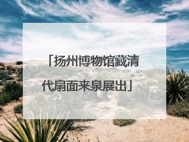 扬州博物馆藏清代扇面来泉展出