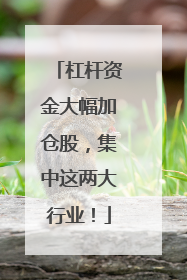 杠杆资金大幅加仓股，集中这两大行业！
