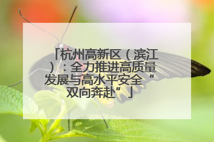 杭州高新区（滨江）：全力推进高质量发展与高水平安全“双向奔赴”